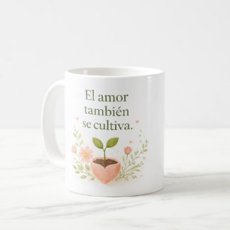 ✨ Amor que Florece – Taza de Café Botánica  Coffee Mug