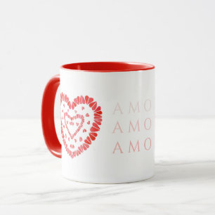 AMOR-SPANISH LOVE Red Combo Mug
