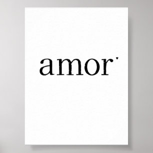 Amor - valentine typography poster