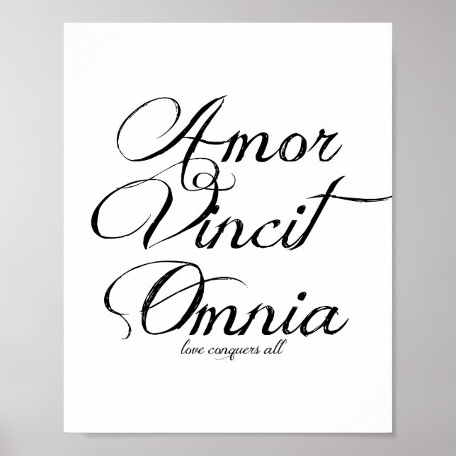 "Amor Vincit Omnia" Impression 8x10 (Devant)