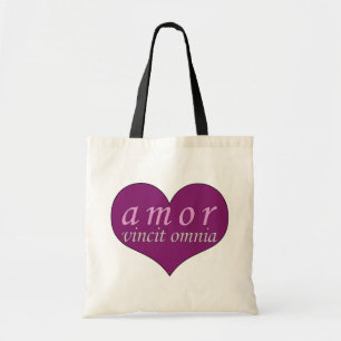 Amor Vincit Omnia Love Conquers All Valentines Day Tote Bag