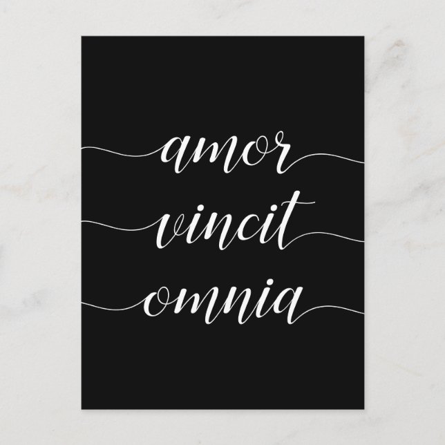 Amor vincit omnia postcard (Front)