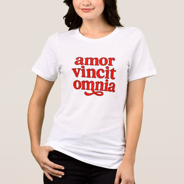 Amor vincit omnia Tri-Blend shirt (Front)