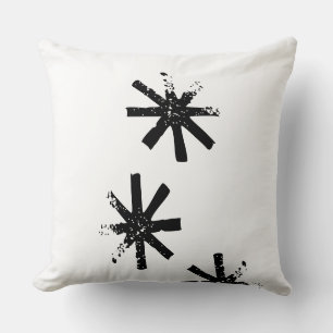 Amora asterix inverted throw pillow