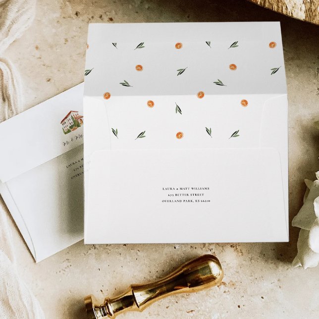 Amore & Aranci | Enveloppe personnalisée (Créateur téléchargé)