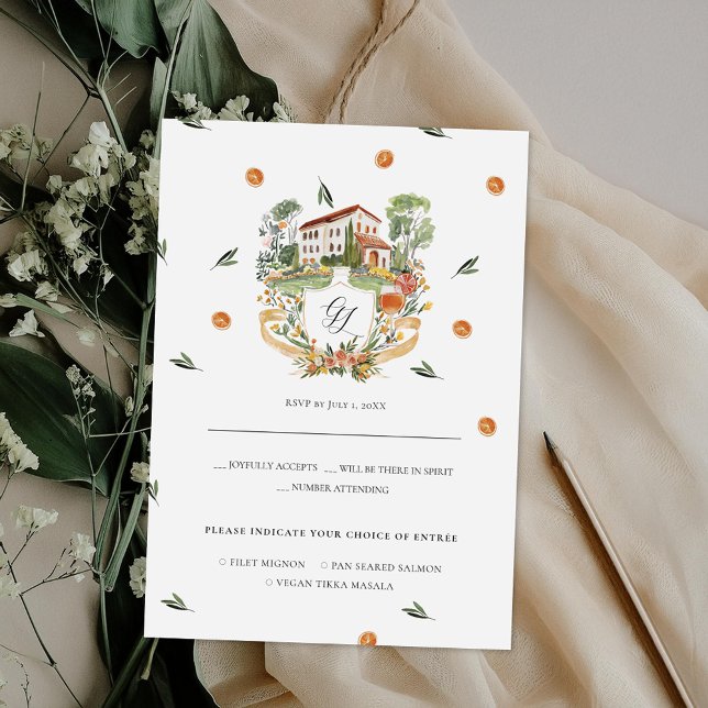 Amore & Aranci | Monogram Wedding RSVP  (Creator Uploaded)