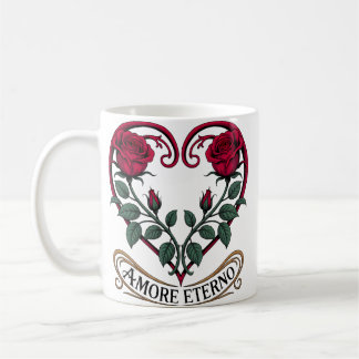Amore Eterno Romantic Morning Roses Coffee Mug