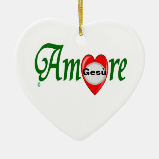 Amore Gesù Ceramic Ornament