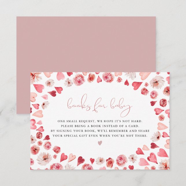 AMORE Little Sweetheart Valentines Books for Baby Invitation (Front/Back)