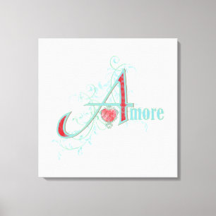 AMORE - Love - Wrapped Canvas