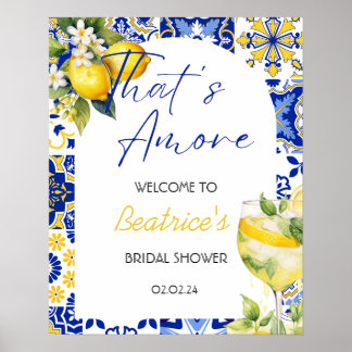 Amore Spritz Lemon Fête des mariées Affiche de bie