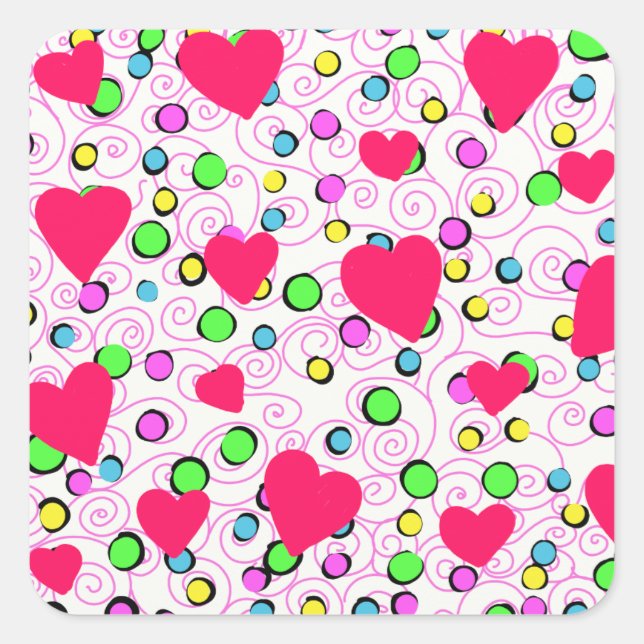 Amore Square Sticker (Front)