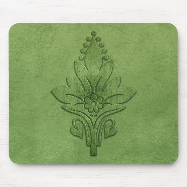 Amoroso: AGED PARCHMENT in Green Mouse Pad (Front)