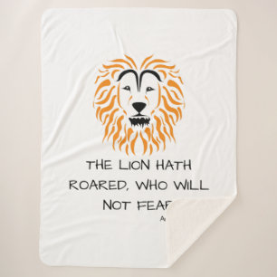 Amos 3:8 KJV Bible Scripture Verse Sherpa Blanket