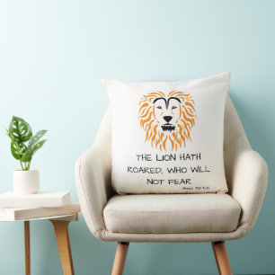 Amos 3:8 KJV Bible Scripture Verse Throw Pillow