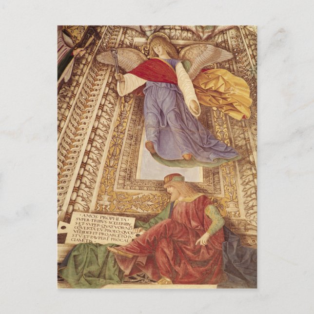 Amos and Angel holding pincers of the Passion Postcard (Front)