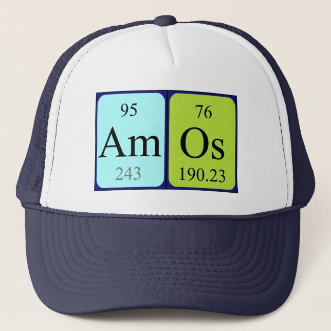 Amos periodic table name hat (Front)