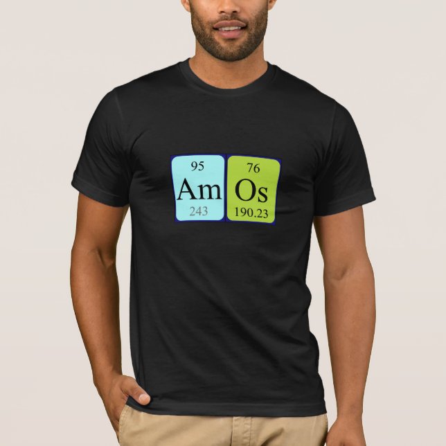 Amos periodic table name shirt (Front)