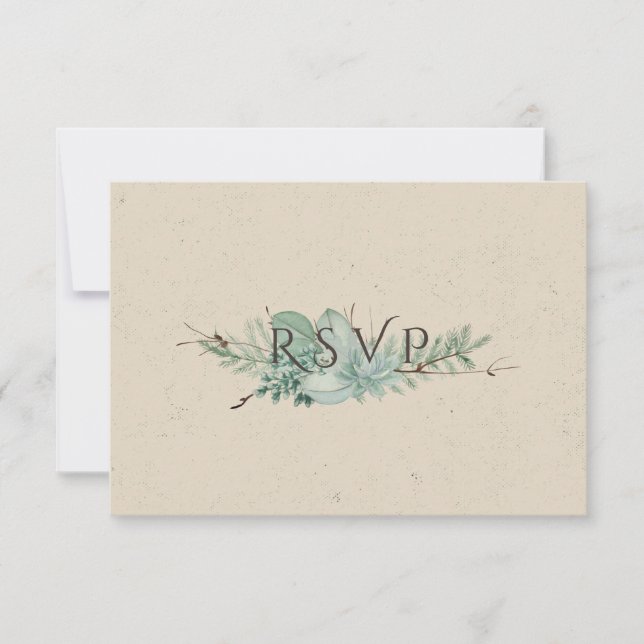 Amour Abondant - Mariage de bouquet Succulent RSVP (Devant)