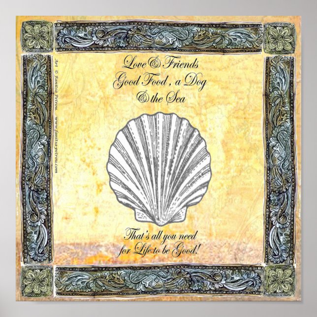 "Amour & Amis", Poster 28 cm x 28 cm (Devant)