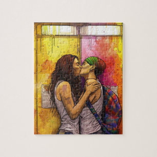 Amour Amour   Lesbian Pride Jigsaw Puzzle