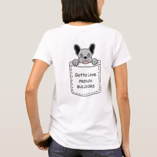 Amour Amoureux Français Chien-taureaux T-shirt