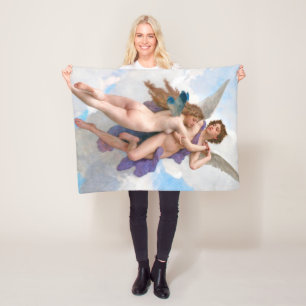 Amour and Psyche, Bouguereau Fleece Blanket