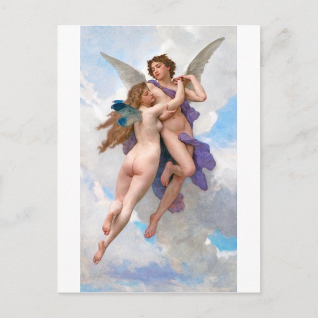 Amour and Psyche, Bouguereau Postcard (Front)