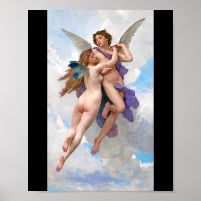 Amour and Psyche, Bouguereau Poster (Front)