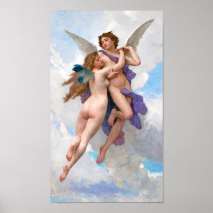 Amour and Psyche, Bouguereau Poster
