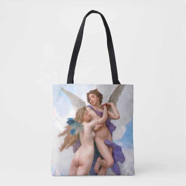 Amour and Psyche, Bouguereau Tote Bag (Front)