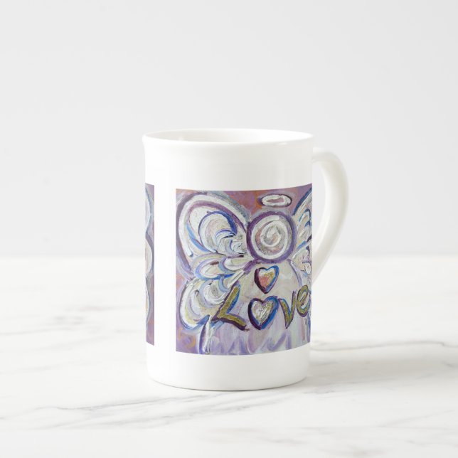 Amour Ange Mot Os Chine Mug (Devant droit)
