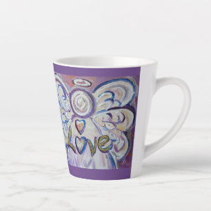 Amour Angel Word Art Custom Latte Mug Cup