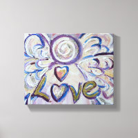 Amour Angel Word Art Peinture Toile Enveloppé