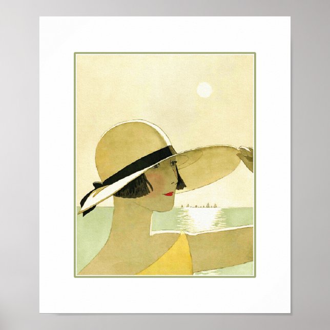 Amour. Art Déco Saint-Valentin Imprimer cadeau (Devant)