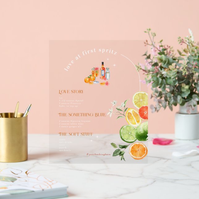 Amour Au Premier Spritz | Boisson signature (Mariage)