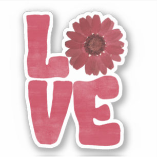Amour avec la fleur Sticker Valentine's