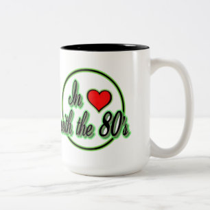 Amour avec la Mug Retro Green Logo des années 80
