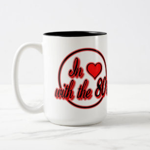 Amour avec la Mug Retro Red Logo des années 80