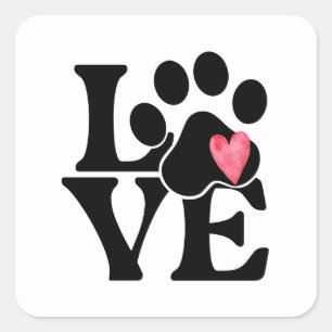 Amour avec Sticker Empreinte de patte