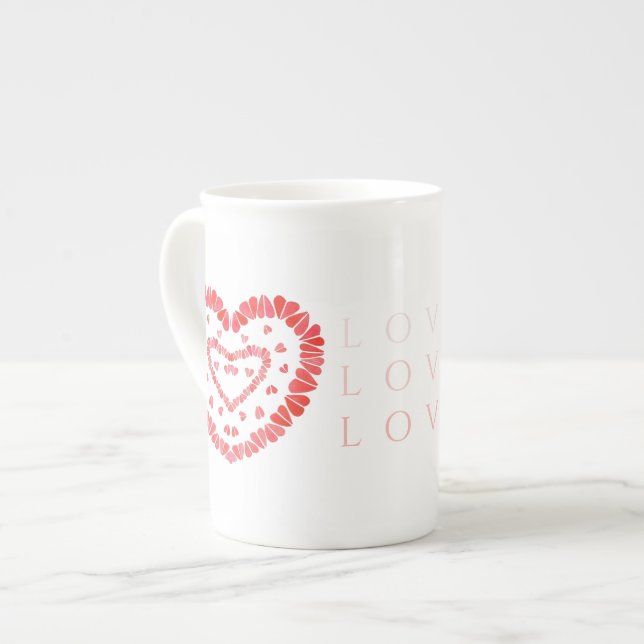 AMOUR Bone China Mug (Devant gauche)