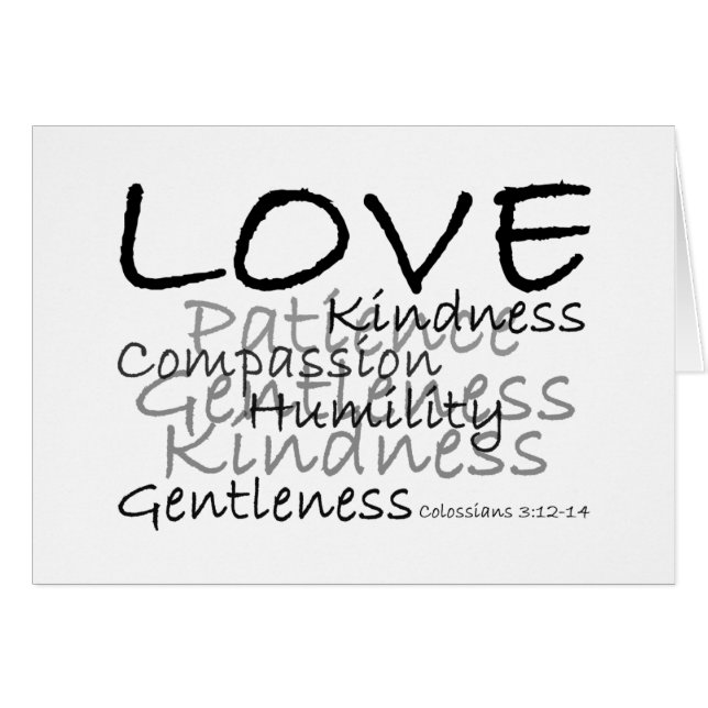 Amour (carte de Colossians 3) (Devant horizontal)