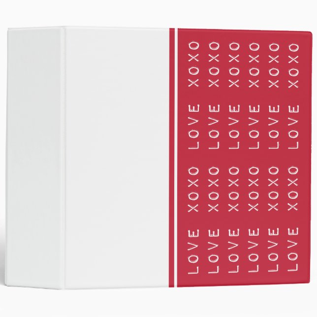 Amour, Classeur de câlins et baisers (2 pouces), R (Devant/Côté)