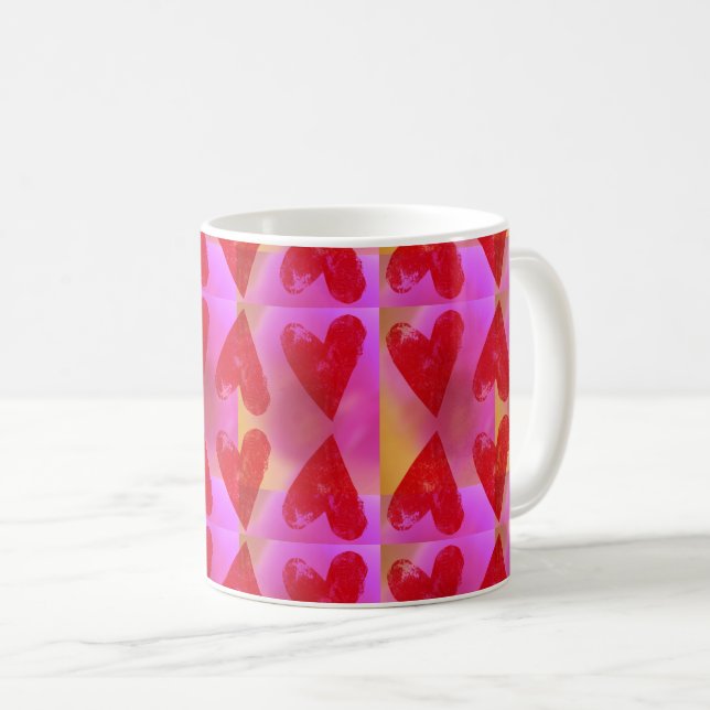 Amour Coeur Cosmique Café Mug (Devant droit)