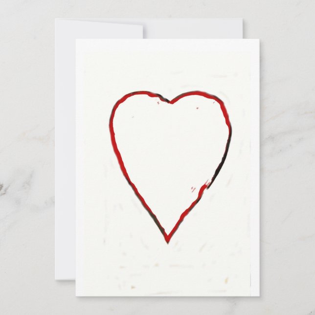 Amour Coeur Invitation / Faire-part (Devant)