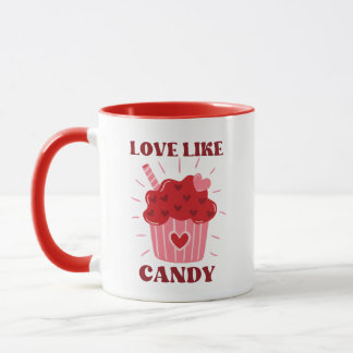 Amour Comme Candy Valentine Theme Mug