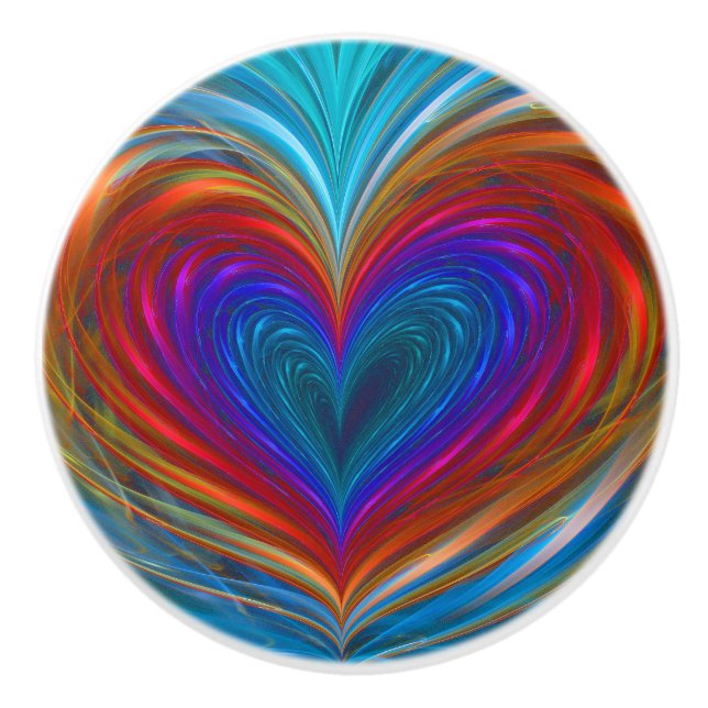 Amour complètement de bouton en céramique de (Devant)
