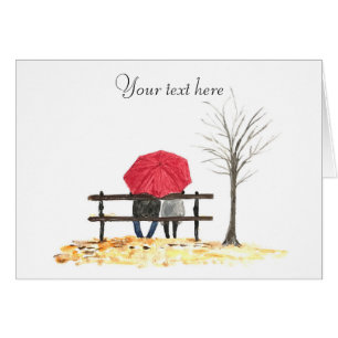 Amour couple Rouge Parapluie Mariage Anniversaire