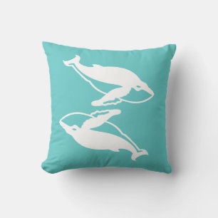 amour de baleine baleines blanches  sur oreiller b