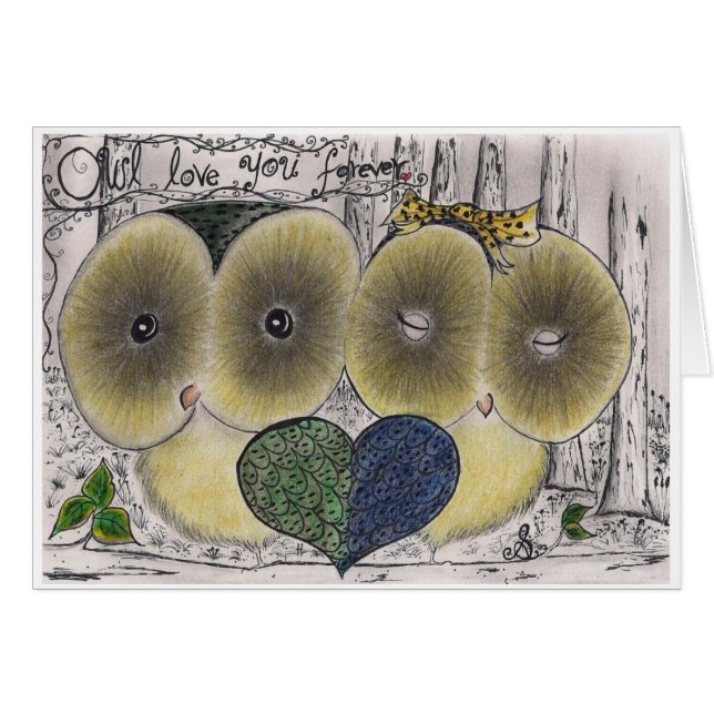 Amour de hibou vous pour toujours (Devant horizontal)